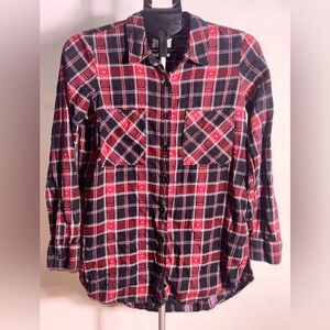 Mudd Red and Black Plaid Shirt